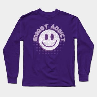 Energy Addict Smiley in Purple Long Sleeve T-Shirt